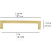imageAmazon Basics Modern Square Cabinet Pull Handle 539inch Length 5inch Hole Center Golden Champagne 10packGolden Champagne