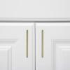 imageAmazon Basics Modern Square Cabinet Pull Handle 539inch Length 5inch Hole Center Golden Champagne 10packGolden Champagne