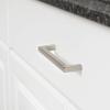 imageAmazon Basics Modern Square Cabinet Pull Handle 539inch Length 5inch Hole Center Golden Champagne 10packSatin Nickel