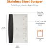 imageAmazon Basics MultiPurpose Stainless Steel ScraperChopper with Contoured Grip 6quot Black Silver