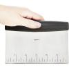 imageAmazon Basics MultiPurpose Stainless Steel ScraperChopper with Contoured Grip 6quot Black Silver