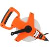 imageAmazon Basics Open Reel Fiberglass Measuring Tape InchMetric Scale Impact Resistant Shell 100feet 30Meters by 12Inch Orange