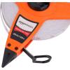 imageAmazon Basics Open Reel Fiberglass Measuring Tape InchMetric Scale Impact Resistant Shell 100feet 30Meters by 12Inch Orange