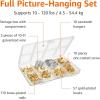 imageAmazon Basics Picture Hanging Hardware Assortment Kit 220 Piece Set Brass
