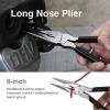 imageAmazon Basics Pliers Set Hand Tools for Precision Set of 4 Black and Silver