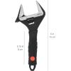 imageAmazon Basics Plumbing Adjustable Wrench with Soft Grip Wide Mouth 634 x 283 x 059 inches LxWxHBlack