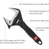 imageAmazon Basics Plumbing Adjustable Wrench with Soft Grip Wide Mouth 634 x 283 x 059 inches LxWxHBlack