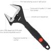 imageAmazon Basics Plumbing Adjustable Wrench with Soft Grip Wide Mouth 634 x 283 x 059 inches LxWxHBlack