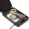 imageAmazon Basics Portable Security Case Lock Box Safe Small Lock Box with Code for College Dorm Room Home Combination Lock XL BlackXXL