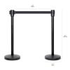 imageAmazon Basics Premium Crowd Control Stanchions with Easy Assembly 65 foot Sturdy Retractable Belts Black Pack of 2