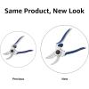 imageAmazon Basics Professional Hand Pruners Pruning Shears for gardening 7inch Steel Bypass Garden Scissors Blue7Inch