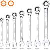 imageAmazon Basics Ratcheting Combination Wrench Set  Metric 7PieceChrome