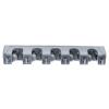 imageAmazon Basics Rectangular Heavy Duty Wall Mount Storage Broom Mop Holder or Tool Organizer with Hooks and Slots for Home Garage Garden Laundry or Kitchen 236 x 169 x 335 in Gray