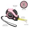 imageAmazon Basics Retractable Tape Measure with Push Button Easy to Use 16 Feet PinkPink
