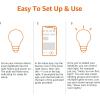 imageAmazon Basics Smart A19 LED Light Bulb Color Changing 9W 60W Equivalent 800LM Works with Alexa Only 24 GHz WiFi No Hub Required 1 PackColor Changing