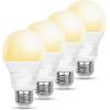 imageAmazon Basics Smart A19 LED Light Bulb Color Changing 9W 60W Equivalent 800LM Works with Alexa Only 24 GHz WiFi No Hub Required 1 PackDimmable Soft White