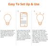 imageAmazon Basics Smart A19 LED Light Bulb Color Changing 9W 60W Equivalent 800LM Works with Alexa Only 24 GHz WiFi No Hub Required 1 PackDimmable Soft White