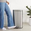 imageAmazon Basics Smudge Resistant Rectangular Trash Can With SoftClose Foot Pedal Brushed Stainless Steel 30 litre79 Gallon Satin Nickel Finish 138quotL x 118quotW x 25quotHSatin Nickel