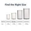 imageAmazon Basics Smudge Resistant Rectangular Trash Can With SoftClose Foot Pedal Brushed Stainless Steel 30 litre79 Gallon Satin Nickel Finish 138quotL x 118quotW x 25quotHSatin Nickel