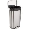 imageAmazon Basics Smudge Resistant Rectangular Trash Can With SoftClose Foot Pedal Brushed Stainless Steel 30 litre79 Gallon Satin Nickel Finish 138quotL x 118quotW x 25quotHSatin Nickel