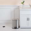 imageAmazon Basics Smudge Resistant Rectangular Trash Can With SoftClose Foot Pedal Brushed Stainless Steel 30 litre79 Gallon Satin Nickel Finish 138quotL x 118quotW x 25quotHSatin Nickel
