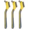 imageAmazon Basics Stainless Steel Mini Brushes Soft Grip 3Pack GreyYellow