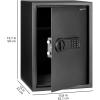 imageAmazon Basics Steel Home Security Electronic Safe with Programmable Keypad Lock for Documents Jewelry Valuables 18 Cubic Feet Black 138quotW x 13quotD x 197quotH18 Cubic Feet
