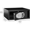 imageAmazon Basics Steel Security Safe and Lock Box with Programmable Electronic Keypad for Valuables Cash Jewelry Documents Black 1 Cubic Foot 169x146x91inches WxDxH07 Cubic Feet