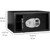 imageAmazon Basics Steel Security Safe and Lock Box with Programmable Electronic Keypad for Valuables Cash Jewelry Documents Black 1 Cubic Foot 169x146x91inches WxDxH1 Cubic Feet
