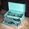 imageAmazon Basics Steel Tool Box Storage and Organization Drawers 1811 x 866 x 945 in Turquoise Powder Coated FinishTurquoise