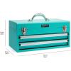imageAmazon Basics Steel Tool Box Storage and Organization Drawers 1811 x 866 x 945 in Turquoise Powder Coated FinishTurquoise
