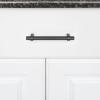 imageAmazon Basics Straight Bar Cabinet Handle 663inch Length 5inch Hole Center Flat Black 10PackFlat Black