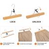imageAmazon Basics Sturdy Wooden Pants Hangers  Natural 10PackNatural
