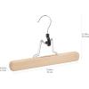 imageAmazon Basics Sturdy Wooden Pants Hangers  Natural 10PackNatural