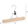 imageAmazon Basics Sturdy Wooden Pants Hangers  Natural 10PackNatural