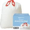 imageAmazon Basics Tall Kitchen Drawstring Trash Bags Clean Fresh Scent 13 Gallon 45 Count Previously SolimoClean Fresh