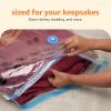 imageAmazon Basics Vacuum Compression Space Saving Storage Bags with Hand Pump for Clothes Packing Pack of 15 Multiple Sizes WhiteLarge