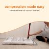 imageAmazon Basics Vacuum Compression Space Saving Storage Bags with Hand Pump for Clothes Packing Pack of 15 Multiple Sizes WhiteXJumbo