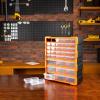 imageAmazon Basics Wall Mount Hardware and Craft Storage Cabinet Drawer Organizer 39 Drawers Black Orange 15 L x 63 W x 186 H inches LxWxH