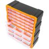 imageAmazon Basics Wall Mount Hardware and Craft Storage Cabinet Drawer Organizer 39 Drawers Black Orange 15 L x 63 W x 186 H inches LxWxH