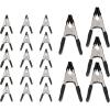 imageAmazon Basics 20Piece Steel Spring Clamp Set 15 Pack of 34inch 5 Pack of 1inch BlackSilver