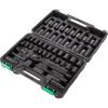 imageAmazon Basics 46Piece 38Inch Drive 6 ampamp 12 Point Shallow Deep Socket Set and 72 Teeth Reversible Ratchet SAEMetric Size With Carrying Case 131 in x 97 in x 3 inPreviously Denali brand131 x 97 x 3 inches