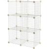 imageAmazon Basics 6 Cube Wire Grid Stackable Storage Shelves 126 x 26 x 38 inches WhiteWhite