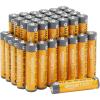 imageAmazon Basics AAA Alkaline HighPerformance Batteries 15 Volt 10Year Shelf Life 8 count Pack of 136 Count Pack of 1