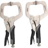 imageAmazon Basics Adjustable Metal Face Clamps for Woodworking Welding or Repairs 11inch Pack of 2 BlackSilver11Inch