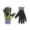 imageAmazon Basics Cut Level A1 Abrasion ANSI Level A4 Impact Protection Gloves with Touch Screen Friendly 15G Sandy Nitrile Palm Pack of 120 Pairs Yellow Size XXSmallXXXS
