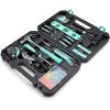 imageAmazon Basics Household Tool Kit With Storage Case 142 Piece Turquoise 1339 x 925 x 295 inchTurquoise