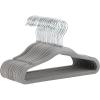 imageAmazon Basics Kids Velvet NonSlip Clothes Hangers for Infant and Toddler 116 in for baby clothes Pack of 50 BlushGray