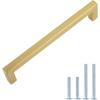 imageAmazon Basics Modern Square Cabinet Pull Handle 539inch Length 5inch Hole Center Golden Champagne 10packGolden Champagne