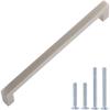 imageAmazon Basics Modern Square Cabinet Pull Handle 539inch Length 5inch Hole Center Golden Champagne 10packSatin Nickel